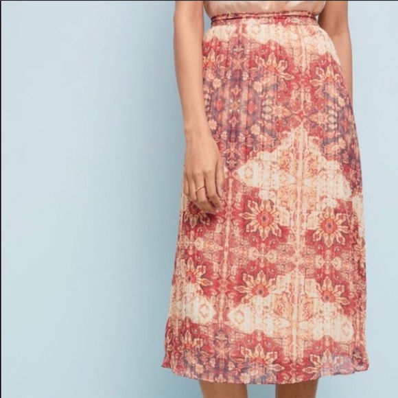 Anthropologie NWT Laurel Canyon Long Skirt Pleated - Picture 4 of 10